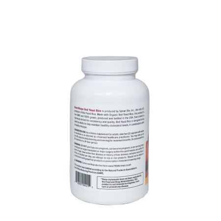 Sylvan Red Yeast Rice, Drojdie De Orez Rosu Organica, Pentru Sanatatea Cardiovasculara Si Reducerea Colesterolului, 1200 Mg, 240 Cps [2]