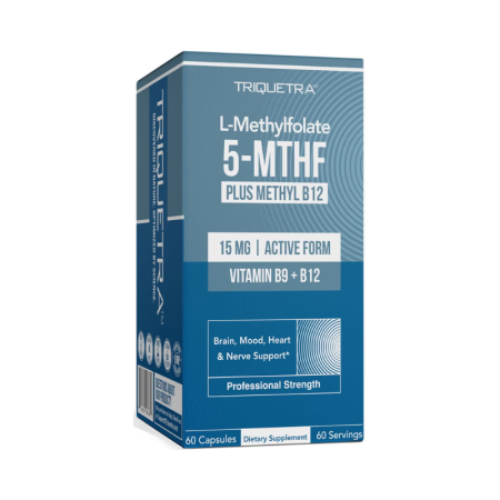 Energie & oboseală - Triquetra L-methylfolate 5-mthf, Forma Bioactiva A Acidului Folic Pentru Sustinerea Functiei Cognitive, A Energiei Celulare Si A Sistemului Nervos, 60 Cps