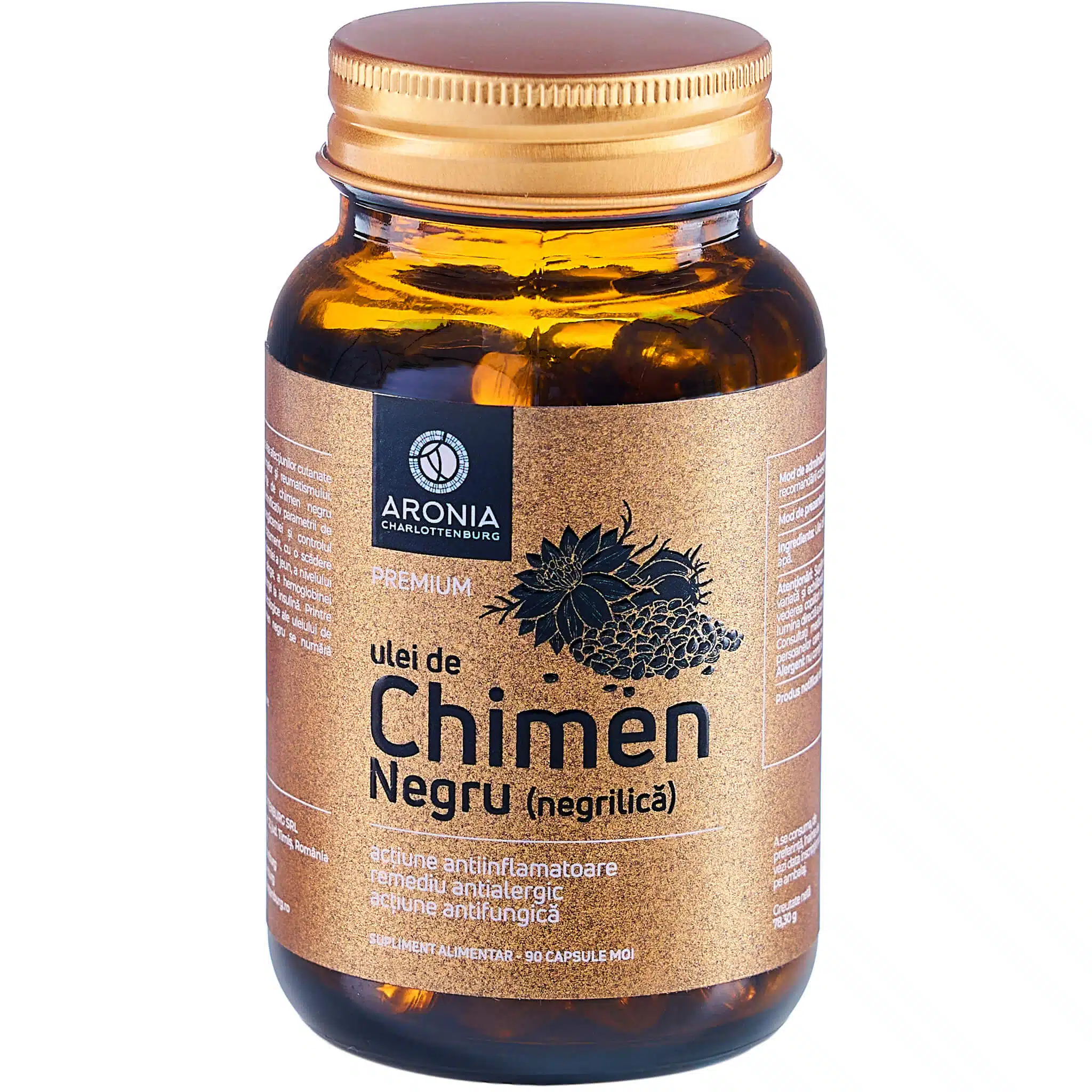 Sistem imunitar - Ulei de Chimen Negru (Negrilica) Premium Vegan — 90 capsule cu proprietati antioxidante, antiinflamatoare si antimicrobiene