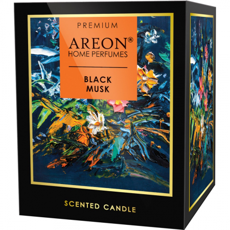 Lumânări Parfumate - Areon Home Premium Scented Candle Black Musk
