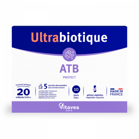 Suplimente alimentare - Ultrabiotique ATB Protect, Probiotic protector al microbiomului în curele cu antibiotice, 10 capsule vegetale