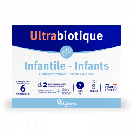 Suplimente alimentare - Ultrabiotique Infantile, Probiotic pentru microbiomul copiilor, 7 plicuri