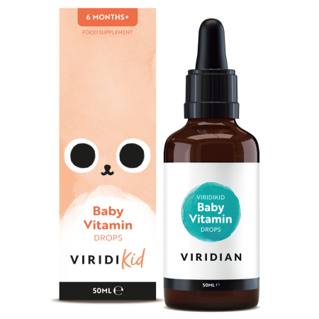 Suplimente alimentare - ViridiKid Picături cu Vitamine pentru Bebeluși Viridian - vitaminele A, C și D3, 50 ml