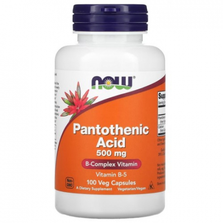 Suplimente alimentare - Vitamina B-5 (Acid Pantotenic) 500mg - 100 Capsule vegetale
