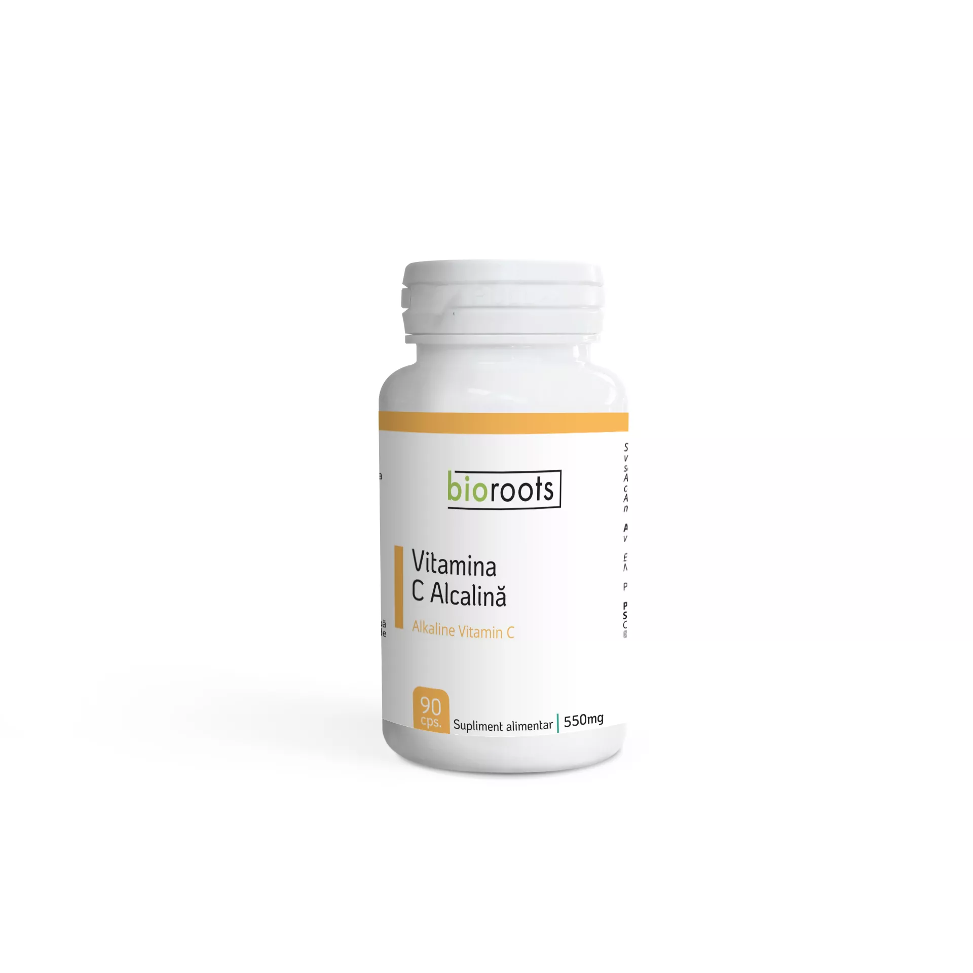 Suplimente alimentare - Vitamina C Alcalina 700mg, 90 capsule vegetale (63g) (perfecta pt stomac sensibil, in infectii, anti-otrava,alergii)