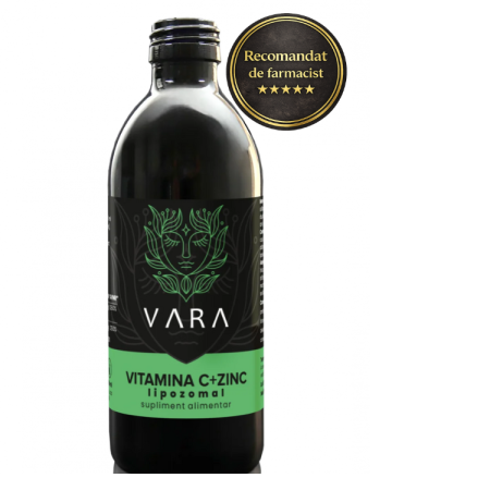 Suplimente Copii - Vitamina C + Zinc Lipozomal, formula Premium - Drogheria Vara - 250 ml- Mere verzi(alergii/dermatite/raceli)