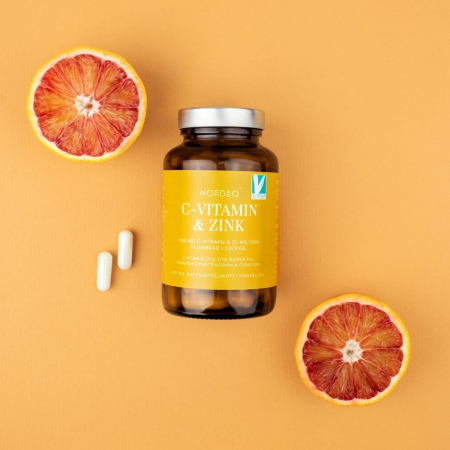 Suplimente alimentare - Vitamina C & Zinc NORDBO - Vegan - 100 capsule