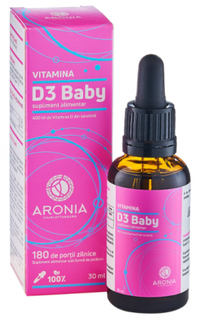 Capsule/comprimate/siropuri - Vitamina D3 Baby — 400 UI, 30ml — supliment pentru creșterea și dezvoltarea sănătoasă a copiilor