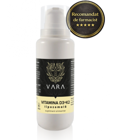 Suplimente Lipozomale Premium - Vitamina D3K2 Copii/Adulti Lipozomal Premium - Drogheria Vara - 200 ml - Vanilie(carii/alergii/astm/dezvoltare osoasa copii)