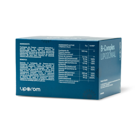 Vitamine lipozomale B Complex - sistem nervos,energie,frumusete * 30 plic [2]