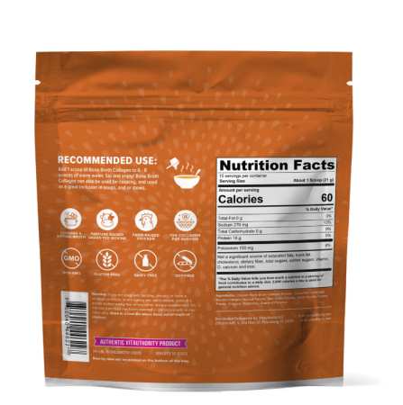 Vitauthority Bone Broth Collagen Cu Aroma Naturala De Supa De Pui, 310 G [1]