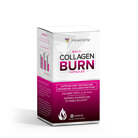 Vitauthority - Multi Collagen Burn: Caffeine-free Metabolism Enhancing Collagen Peptides, Formula Pentru Reducerea Celulitei Si Arderea Grasimilor, 60 Cps [1]