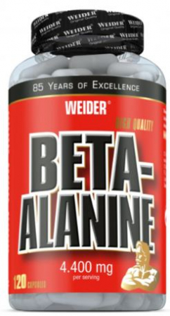 Suplimente alimentare - Weider Beta-Alanine 4000 mg, 120 Caps   Beta Alanina