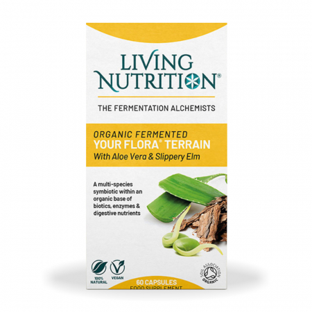 Suplimente alimentare - Your Flora Terrain 700 mg probiotice fermentate pentru protejarea mucoasei intestinale (60 capsule), Living Nutrition