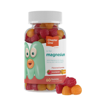 Afectiuni Frecvente - Zahler Chapter One Kids Magnesium,kosher Certified, Magneziu Pentru Copii Cu Aroma De Zmeura Si Mango, 60 Jeleuri