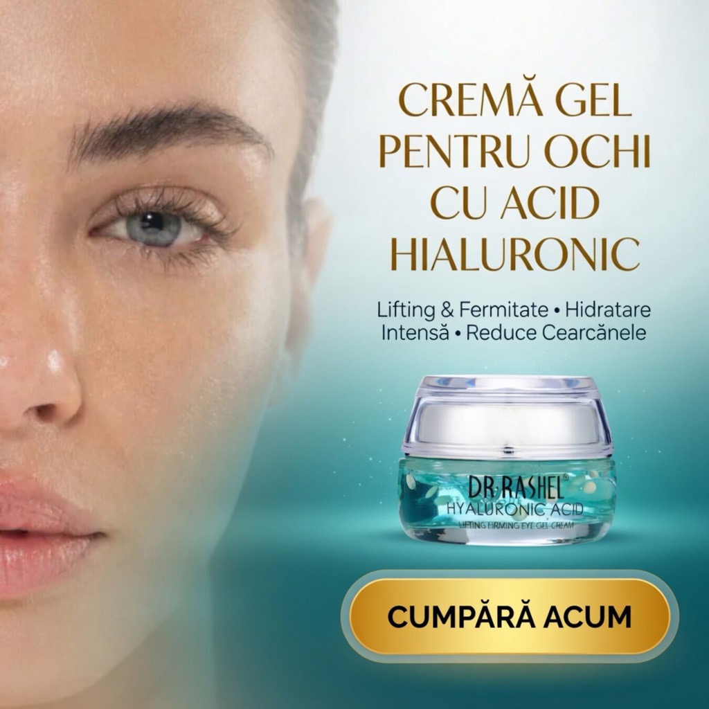 Cremă pentru Ochi Dr. Rashel cu Acid Hialuronic - Anti Cearcăne, Anti Riduri, Lifting