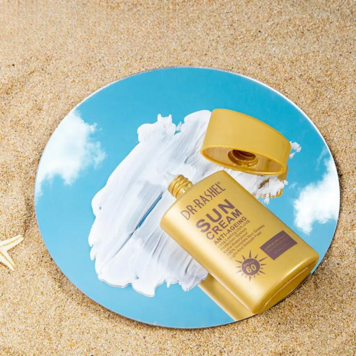 Crema cu protectie solara anti-imbatranire cu aur si colagen SPF 60 - Dr Rashel Gold Collagen SPF 60 - 80ml [2]