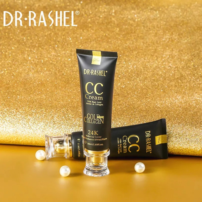 CC Cream SPF60 Anti - Aging cu Colagen si Aur - Dr. Rashel 24K Gold Make-Up Cover SPF60 50 ml [3]