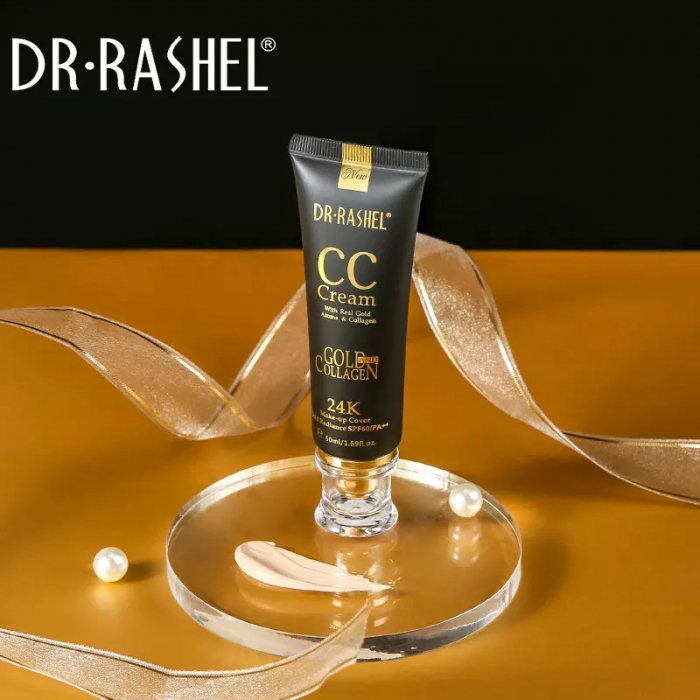 CC Cream SPF60 Anti - Aging cu Colagen si Aur - Dr. Rashel 24K Gold Make-Up Cover SPF60 50 ml [4]