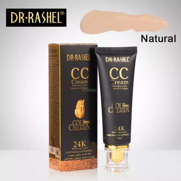 CC Cream SPF60 Anti - Aging cu Colagen si Aur - Dr. Rashel 24K Gold Make-Up Cover SPF60 50 ml [2]