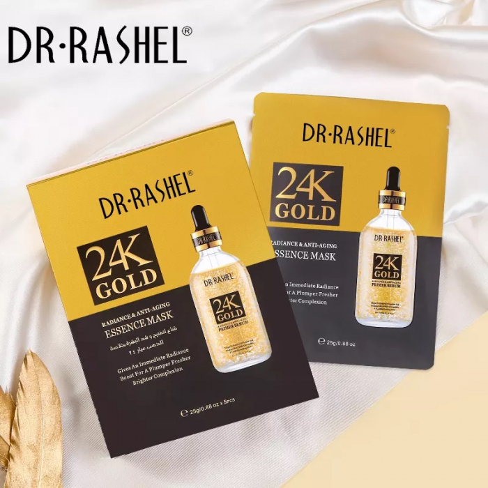 Masca Anti - Aging cu Particule de Aur Cosmetic - Dr Rashel 24K Gold Radiance & Anti- Aging Essence Mask [2]