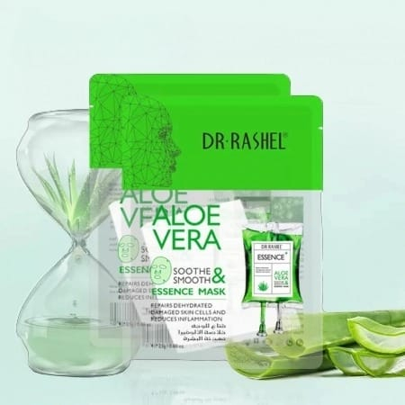 Masca de Fata Anti- Aging Hidratanta cu Aloe Vera 1 buc x 25 g - Dr. Rashel Aloe Vera Soothe Smooth Essence Mask