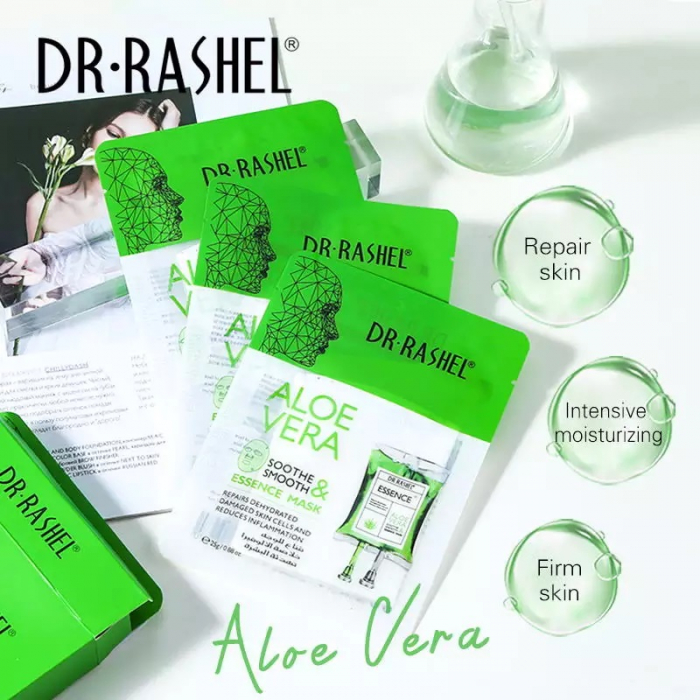 Masca de Fata Anti- Aging Hidratanta cu  Aloe Vera 1 buc x 25 g - Dr. Rashel Aloe Vera Essence Mask [2]