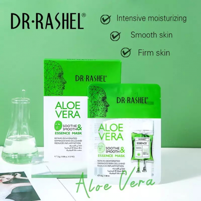 Masca de Fata Anti- Aging Hidratanta cu  Aloe Vera 1 buc x 25 g - Dr. Rashel Aloe Vera Essence Mask [3]