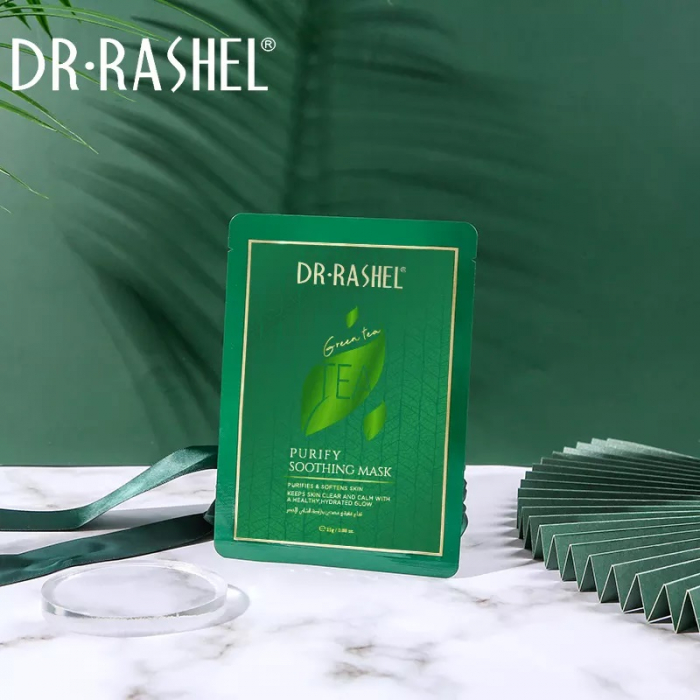 Masca de Fata cu Ceai Verde 1 buc x 25 g - Dr. Rashel Green Tea Purify Soothing Mask [2]