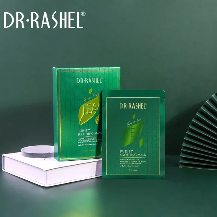 Masca de Fata cu Ceai Verde 1 buc x 25 g - Dr. Rashel Green Tea Purify Soothing Mask [3]