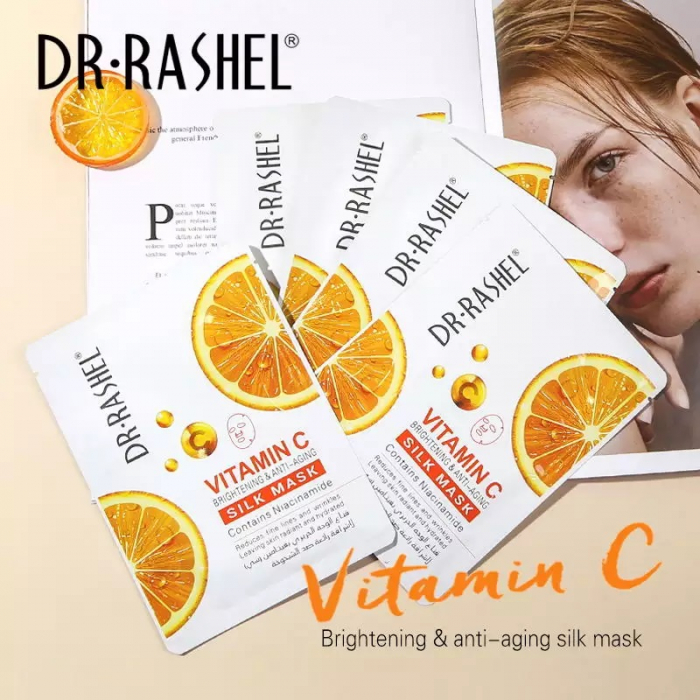 Masca de Fata Anti - Aging cu Vitamina C  pentru Luminozitate 1 buc x 28g - Dr. Rashel Vitamin C Brightening & Anti-Aging Silk Mask [6]
