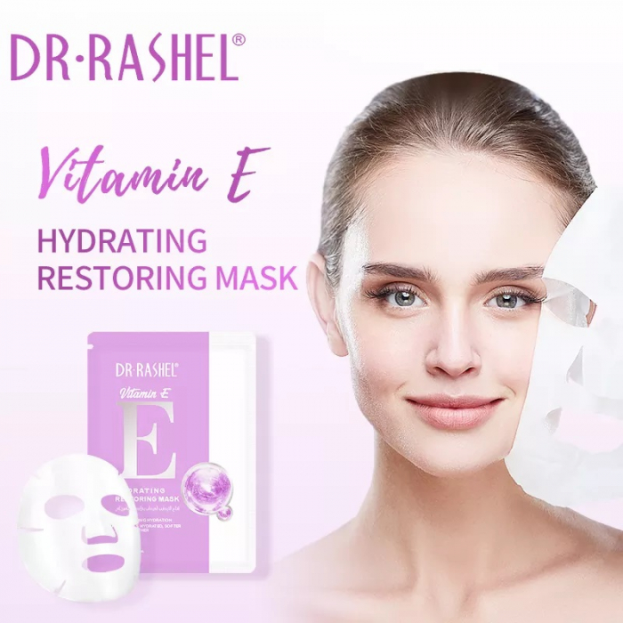 Masca de Fata Hidratanta cu Vitamina E - Dr. Rashel Vitamin E Hydrating Restoring Mask 1 buc x 25 g [4]