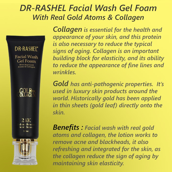 Gel de curatare cu aur si colagen 24K Gold Collagen - Dr Rashel Wash Gel Foam Cleanser 100 ml [4]