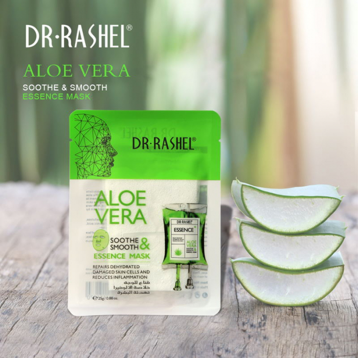 Masca de Fata Anti- Aging Hidratanta cu  Aloe Vera 1 buc x 25 g - Dr. Rashel Aloe Vera Essence Mask [4]