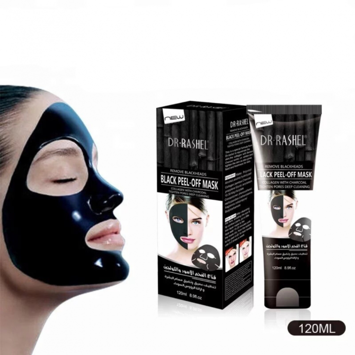 Masca Neagra Detoxifianta cu Carbune Activ - Dr Rashel Black Peel-off Mask 120 ml [3]