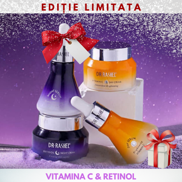 Set 4 produse Anti Aging Vitamina C & Retinol - Dr Rashel Day&Night Pack [1]
