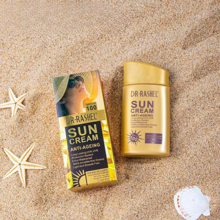 Crema cu protectie solara anti-imbatranire cu aur si colagen SPF 100 -Dr Rashel Anti-Ageing SPF 100+++ 80ml [0]