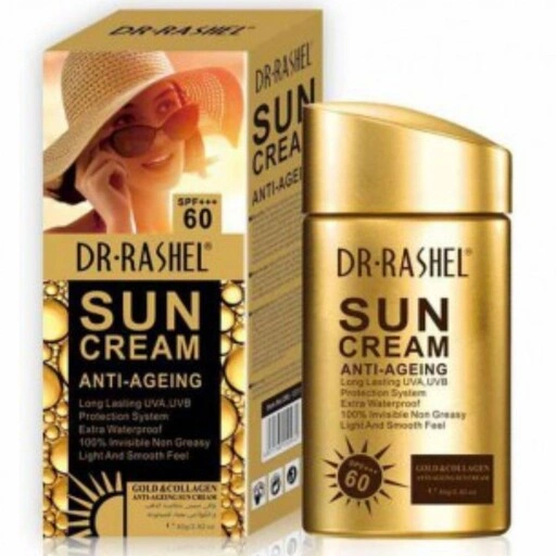 Crema cu protectie solara anti-imbatranire cu aur si colagen SPF 60 - Dr Rashel Gold Collagen SPF 60 - 80ml [2]