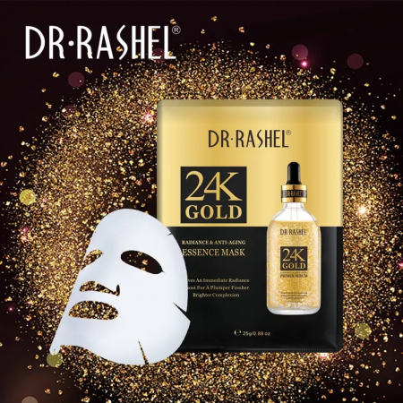 Masca Anti - Aging cu Particule de Aur Cosmetic - Dr Rashel 24K Gold Radiance & Anti- Aging Essence Mask [5]