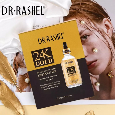 Masca Anti - Aging cu Particule de Aur Cosmetic - Dr Rashel 24K Gold Radiance & Anti- Aging Essence Mask [4]