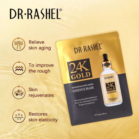Masca Anti - Aging cu Particule de Aur Cosmetic - Dr Rashel 24K Gold Radiance & Anti- Aging Essence Mask [3]