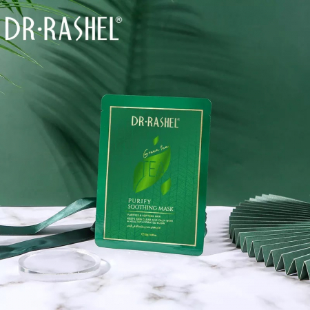 Masca de Fata cu Ceai Verde 1 buc x 25 g - Dr. Rashel Green Tea Purify Soothing Mask [1]