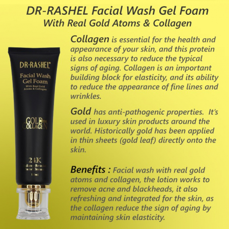 Gel de curatare cu aur si colagen 24K Gold Collagen - Dr Rashel Wash Gel Foam Cleanser 100 ml [3]