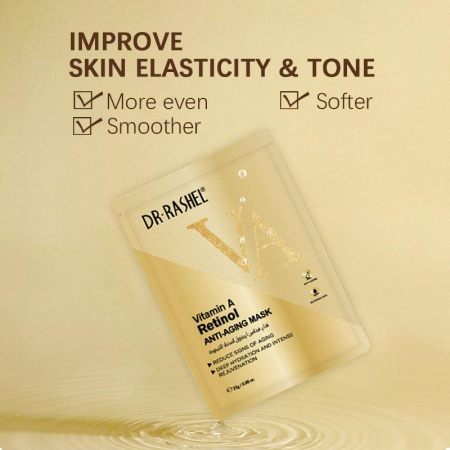 Masca de Fata Anti - Aging cu Retinol 1 buc x 25 g - Dr. Rashel Vitamin A Retinol Anti-Aging Mask [2]
