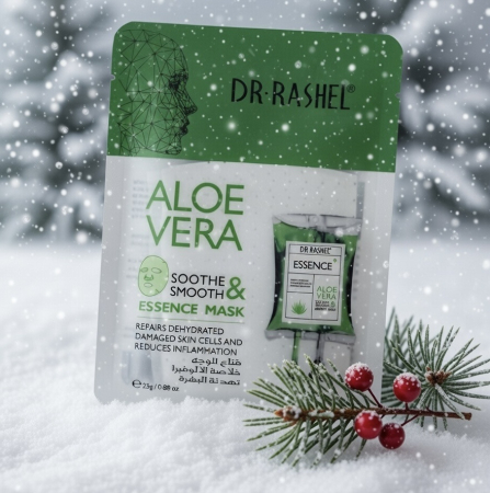Masca de Fata Anti- Aging Hidratanta cu  Aloe Vera 1 buc x 25 g - Dr. Rashel Aloe Vera Essence Mask
