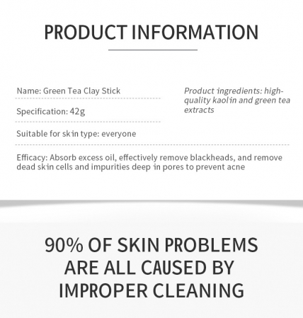 Masca de Fata Stick cu Ceai Verde - Antiacnee si Sebum Control -  Dr. Rashel Mask Green Tea Clay Stick 42 g [10]