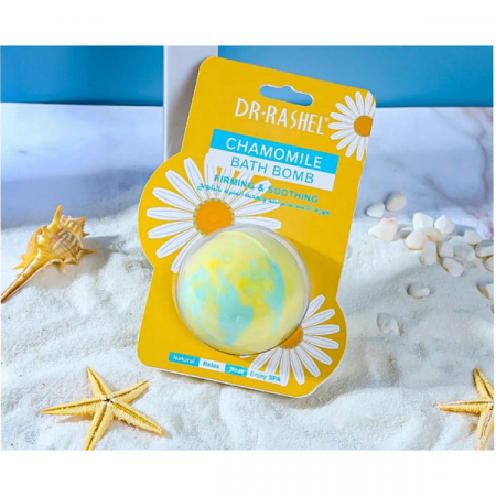 Promotii ❤️ - Sare de baie efervescenta Dr. Rashel cu extract de musetel Chamomile Bath Bomb - 100 gr