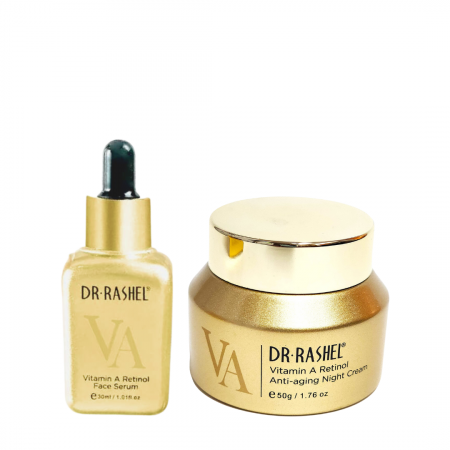Retinol - Set 2 Produse Anti-Aging cu Retinol pentru Riduri si Efect de Lifting - Vitamin A Retinol Age-Defying & Rejuvenation Skin Care Kit