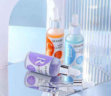 Set 3 seruri Anti - Aging cu Vitamina C, Acid Hialuronic si Retinol - Dr. Rashel Facial Serum pack [2]