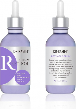 Set 3 seruri Anti - Aging cu Vitamina C, Acid Hialuronic si Retinol - Dr. Rashel Facial Serum pack [5]